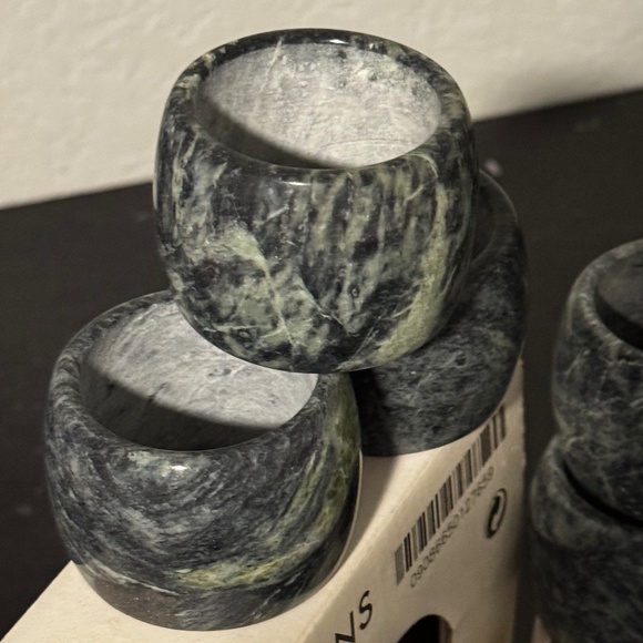 IKEA Napkin Rings - Set Of 8- Cut Stone By Instans. - Picture 5 of 5